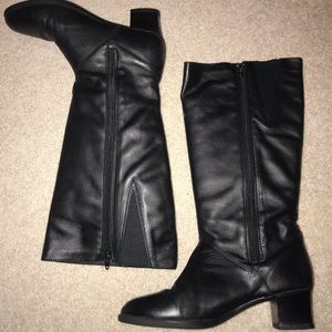 [vintage] regence black heeled boots